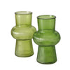 Boltze home vaso in vetro verde h20cm