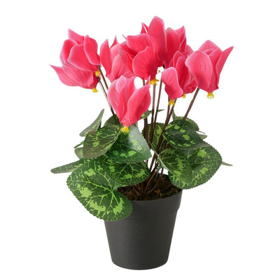 Boltze home pianta artificiale in vaso rosa h27cm