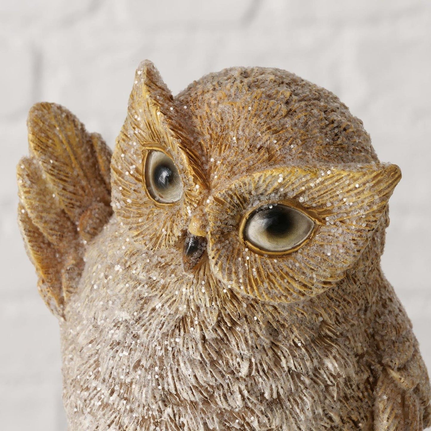 Boltze home figura búho blanet 9,5x8x12,5