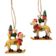 Boltze home kersthanger hond wummy 6x2x8,5cm 2 assorti
