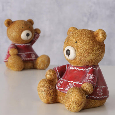 Boltze figura domestica orso ø10xh11cm