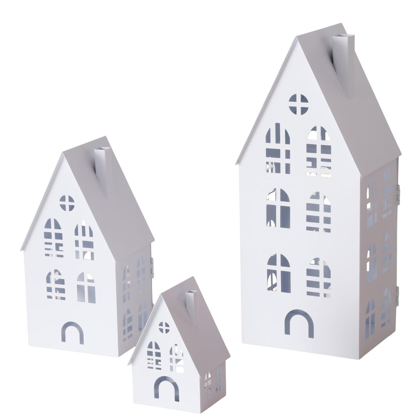 Boltze lanterna domestica set casa 3 pezzi bianco