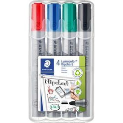 Staedtler lumocolor pennarello per lavagna a fogli mobili (1x 4 pezzi)