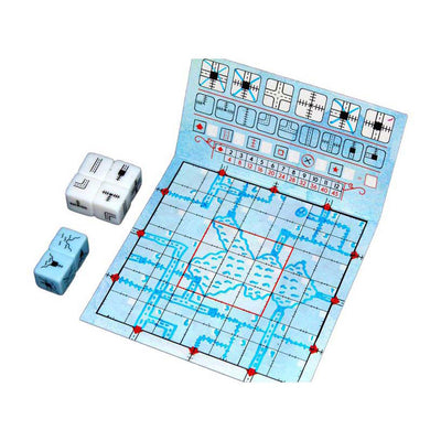 White goblin games railroad ink - diepblauwe versie dobbelspel