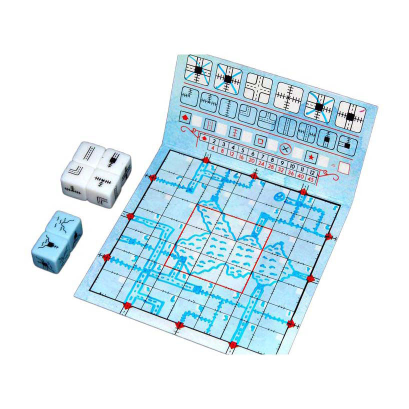 White goblin games railroad ink - deep blue version dice game