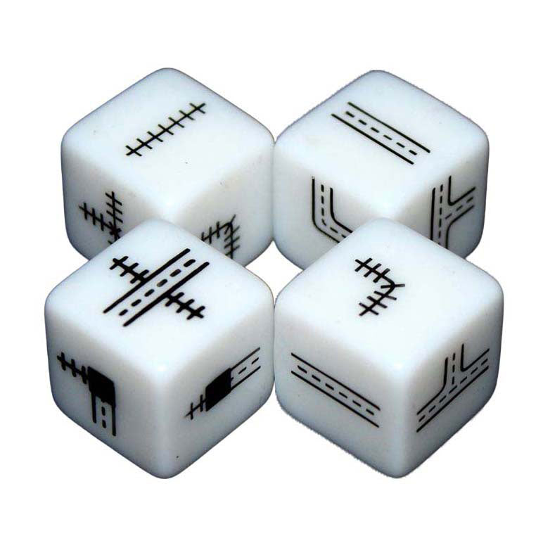 White goblin games railroad ink - deep blue version dice game