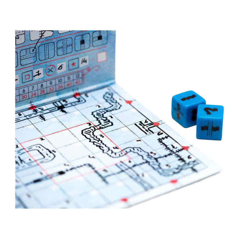 White goblin games railroad ink - deep blue version dice game