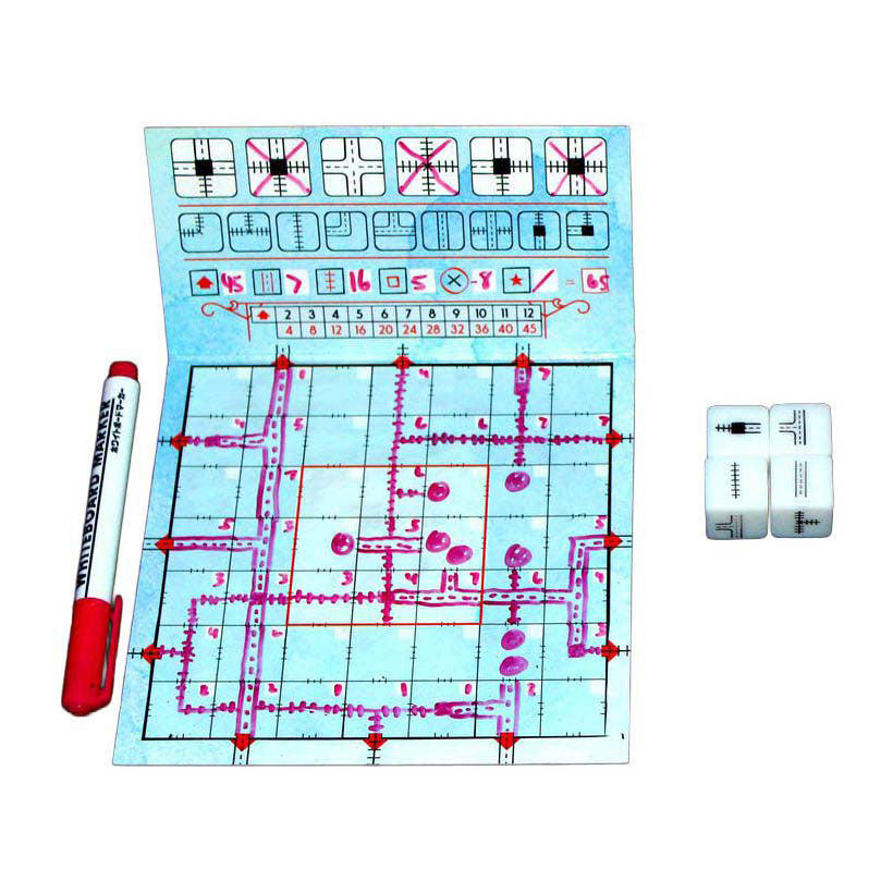 White goblin games railroad ink - diepblauwe versie dobbelspel