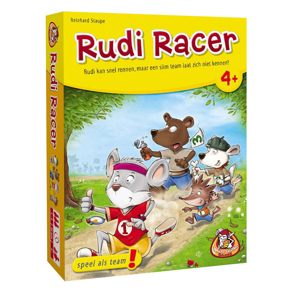 White goblin games rudi racer - juego de cartas de traje amarillo