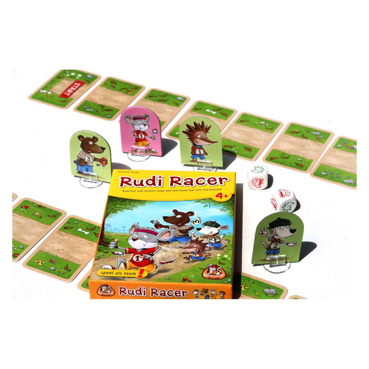 White goblin games rudi racer - juego de cartas de traje amarillo