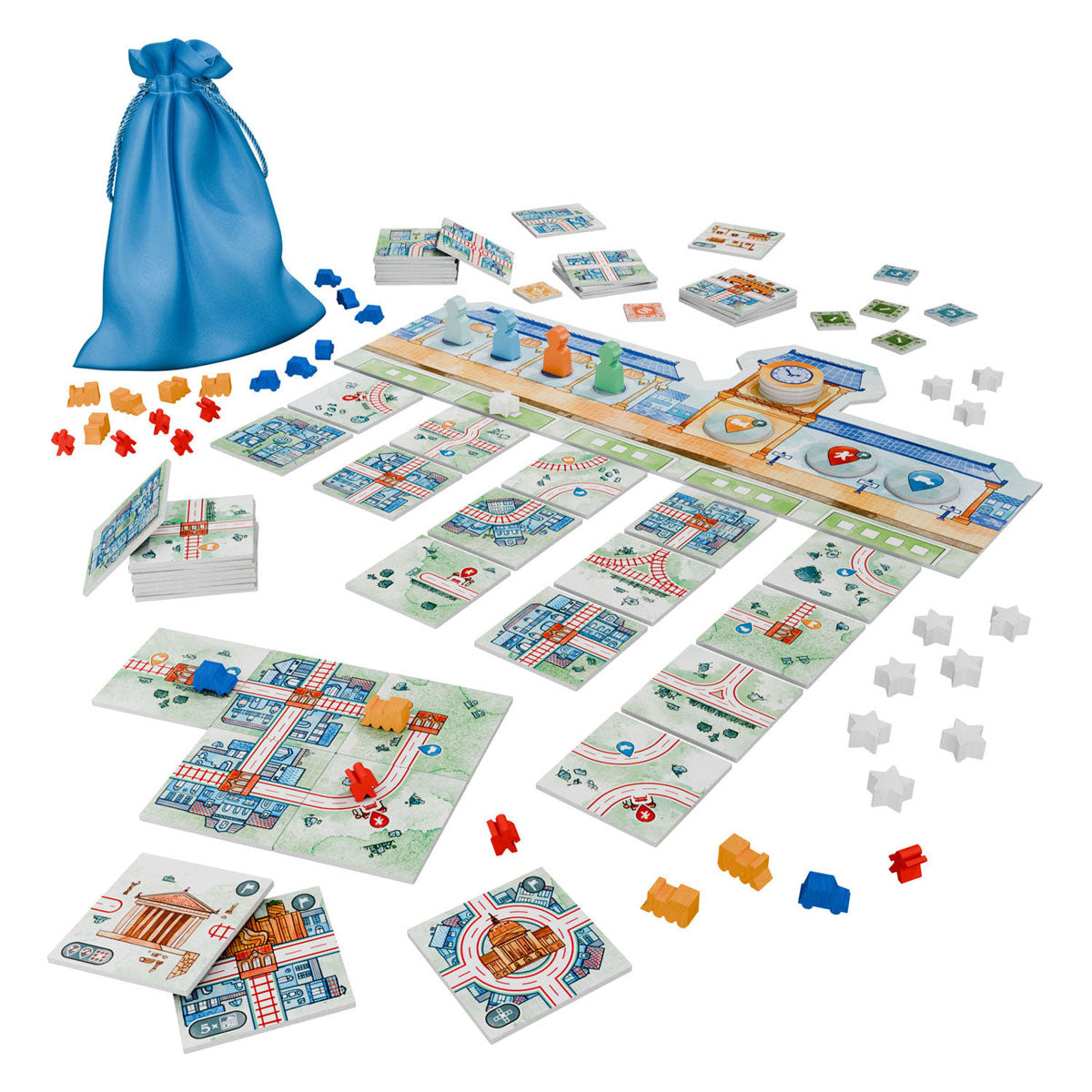 Azulejos de ferrocarril de juegos de duendes blancos - juego de mesa