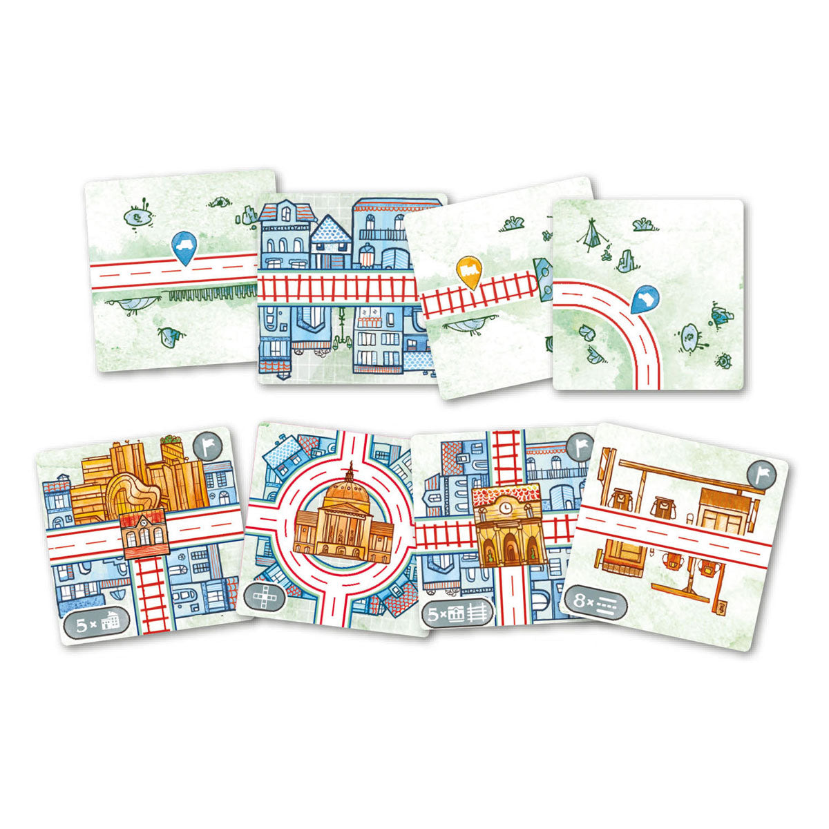 Azulejos de ferrocarril de juegos de duendes blancos - juego de mesa
