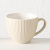 Boltze home jumbo-mok ranura beige 420ml ø10,7xh8,7cmvaatwasmachinebestendig