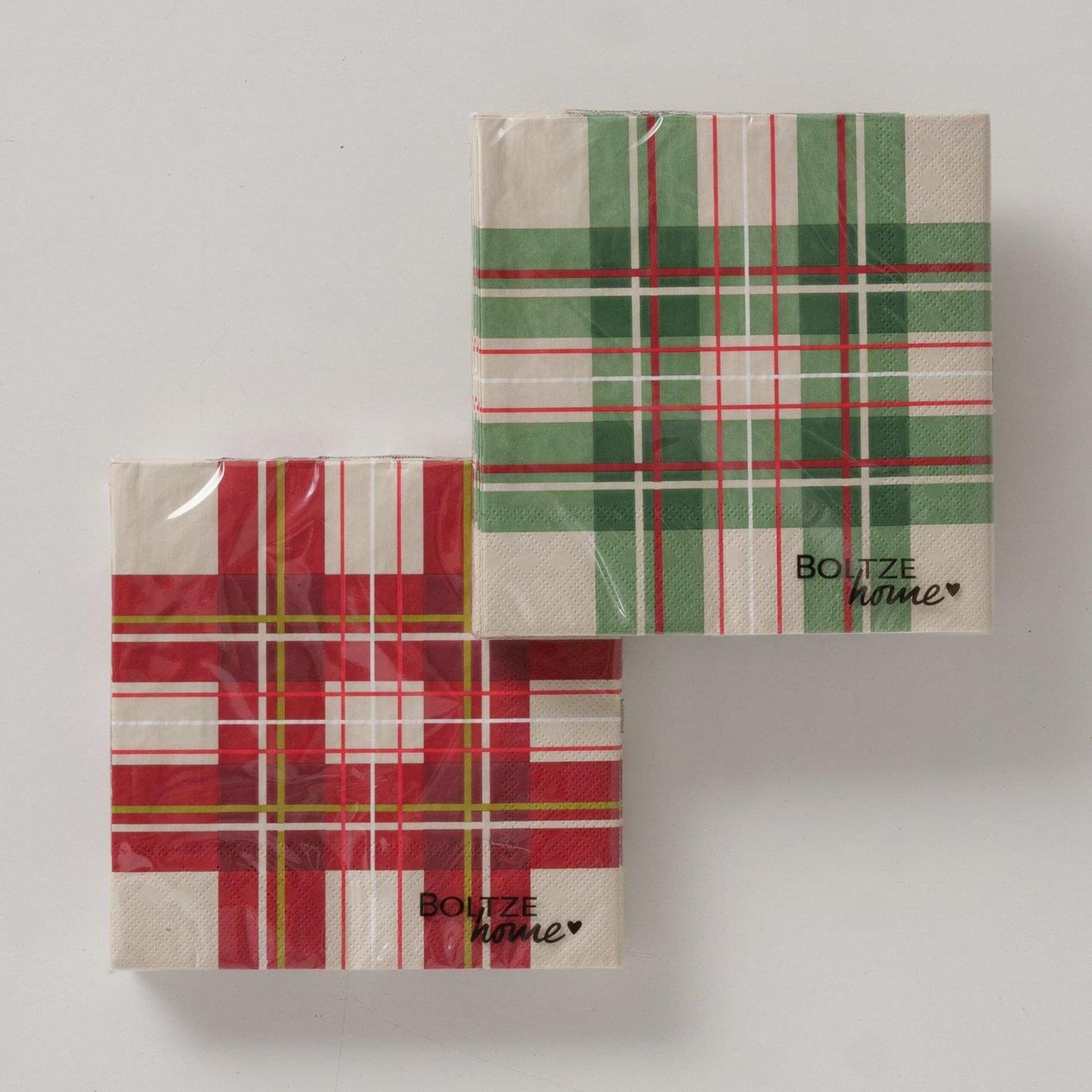 Servilletas para el hogar Boltze a cuadros, paquete de 20