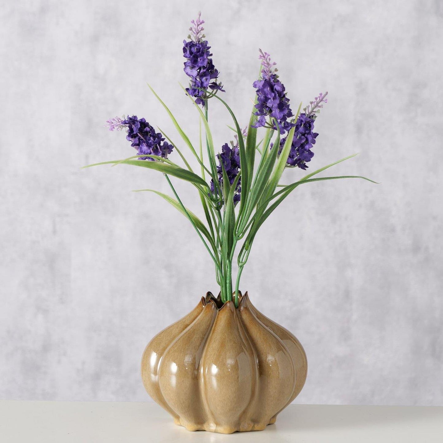 Boltze home jarrón marrón ø15,5xh12,3cm