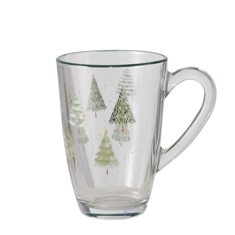 Boltze Home Mug Albero di Natale in vetro da 325 ml