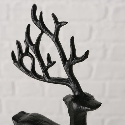 Boltze home figuur hert rupert zwart 9x3x20cm