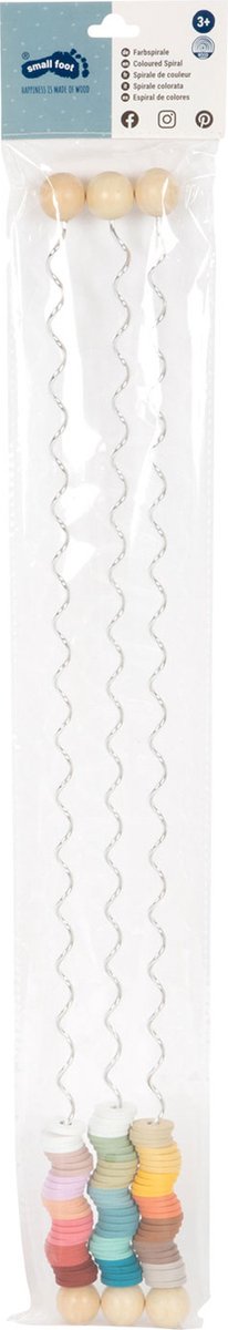Small foot wooden spiral track with colored discs