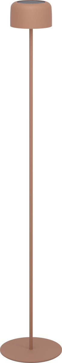 Lampada da terra Eglo roccanova-l - ricaricabile (fino a 22 ore di luce) - solare - 120 cm - rosso mattone arancione caldo - wireless - dimmerabile - per interni ed esterni