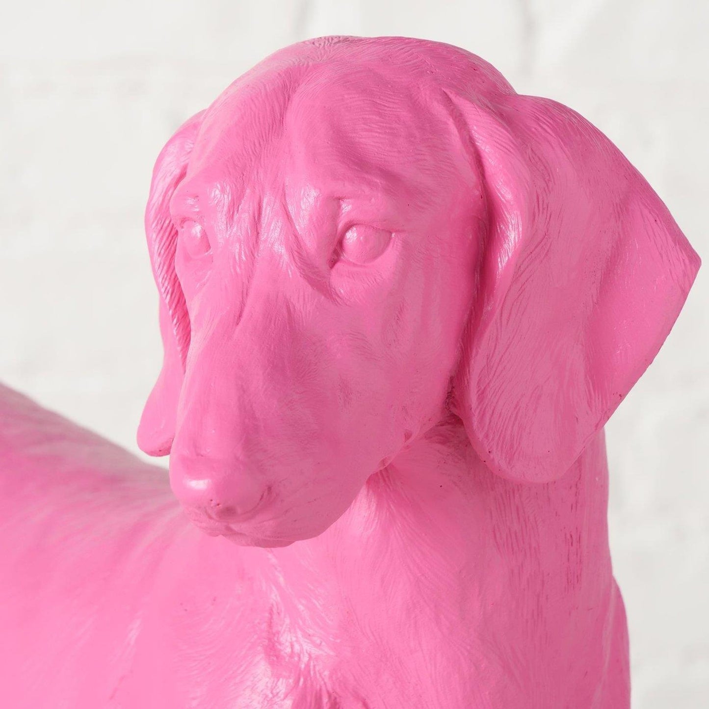 Boltze home figuur tekkel roze 38x24cm