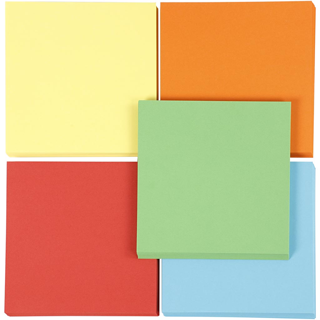 Carta per origami Creativ company, formato 15x15 cm, 80 gr, 5x80 fogli 1 scatola