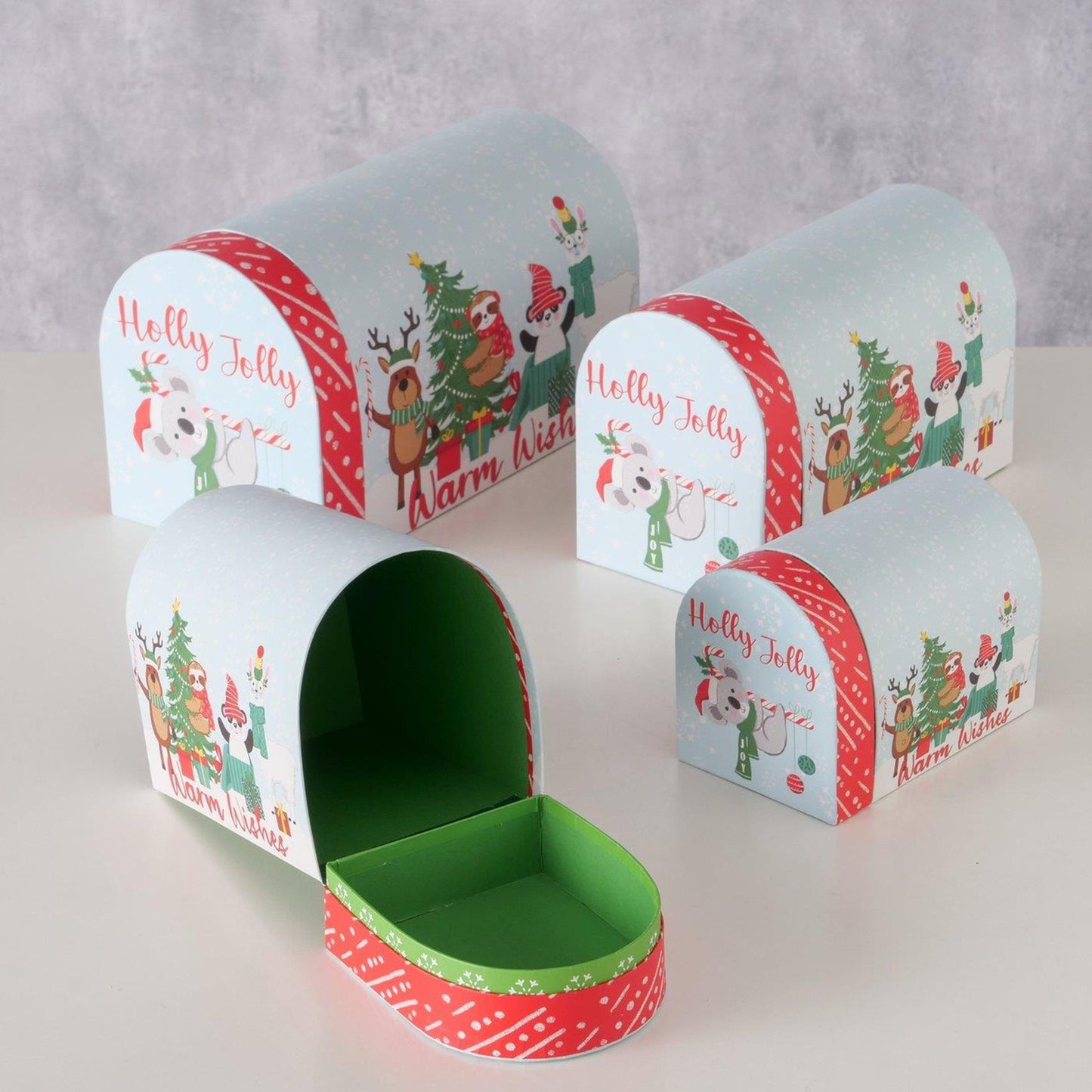 Boltze scatole regalo per la casa hollyjolly