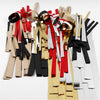 Creativ company tiras para trenzar, l: 44+78 cm, p 4,5+6,5+11,5 cm, ancho: 10+15+25 mm, el contenido puede variar, dorado, rojo, plateado, blanco, 5000 tiras 1 caja