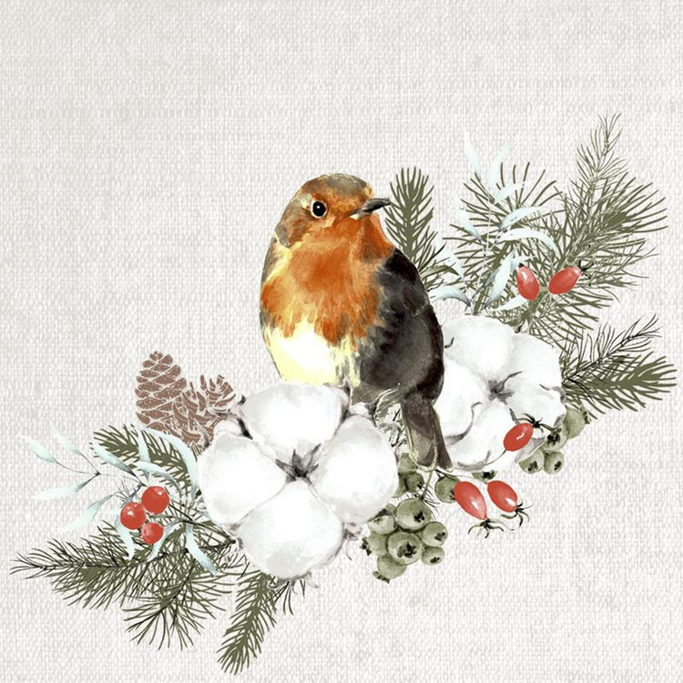 Tovaglioli Duni Robin Forest 24x24 cm