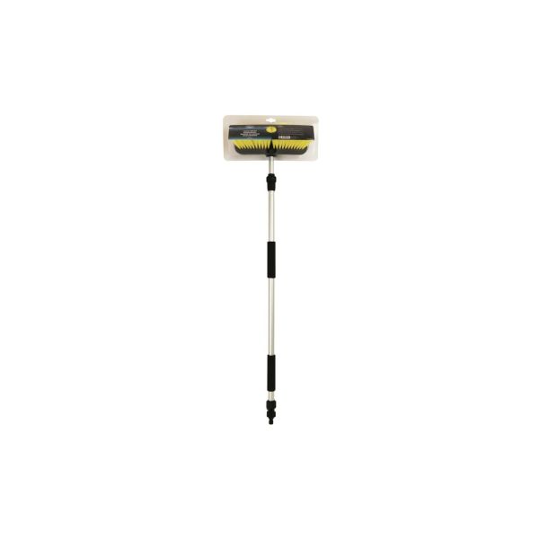 Washing brush with telescopic handle 95-160 cm yellow