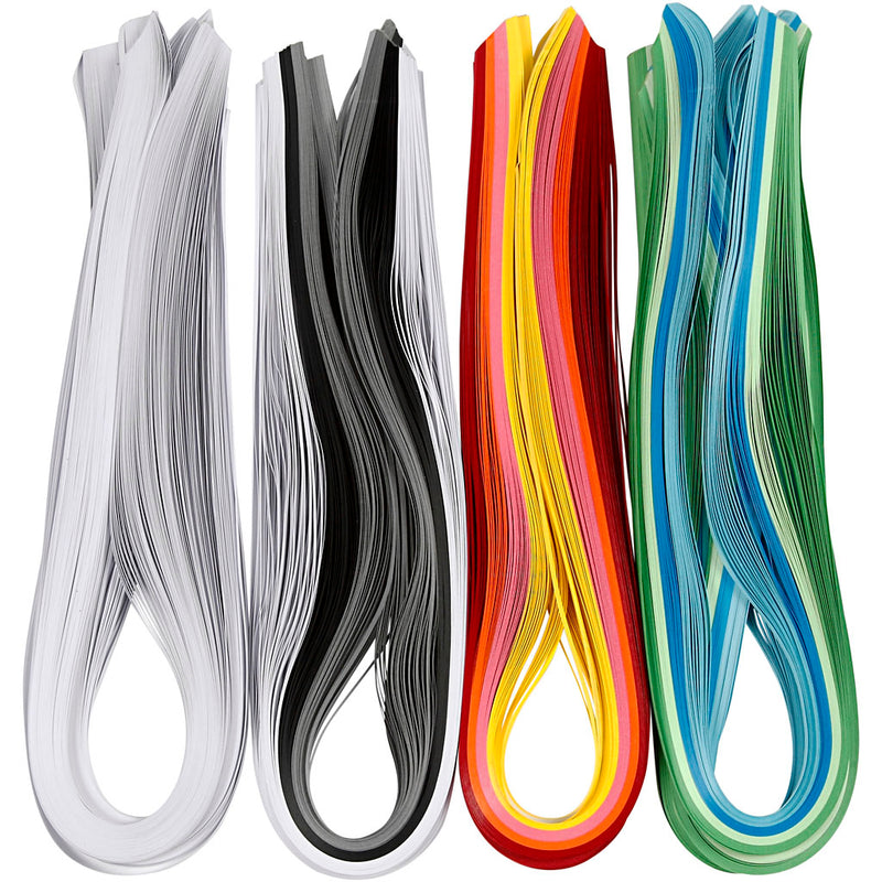 Creative Company Quilling Strips, L: 78 cm, B: 5 mm, 120 Gr, vari colori, 12x100 pezzo 1 scatola