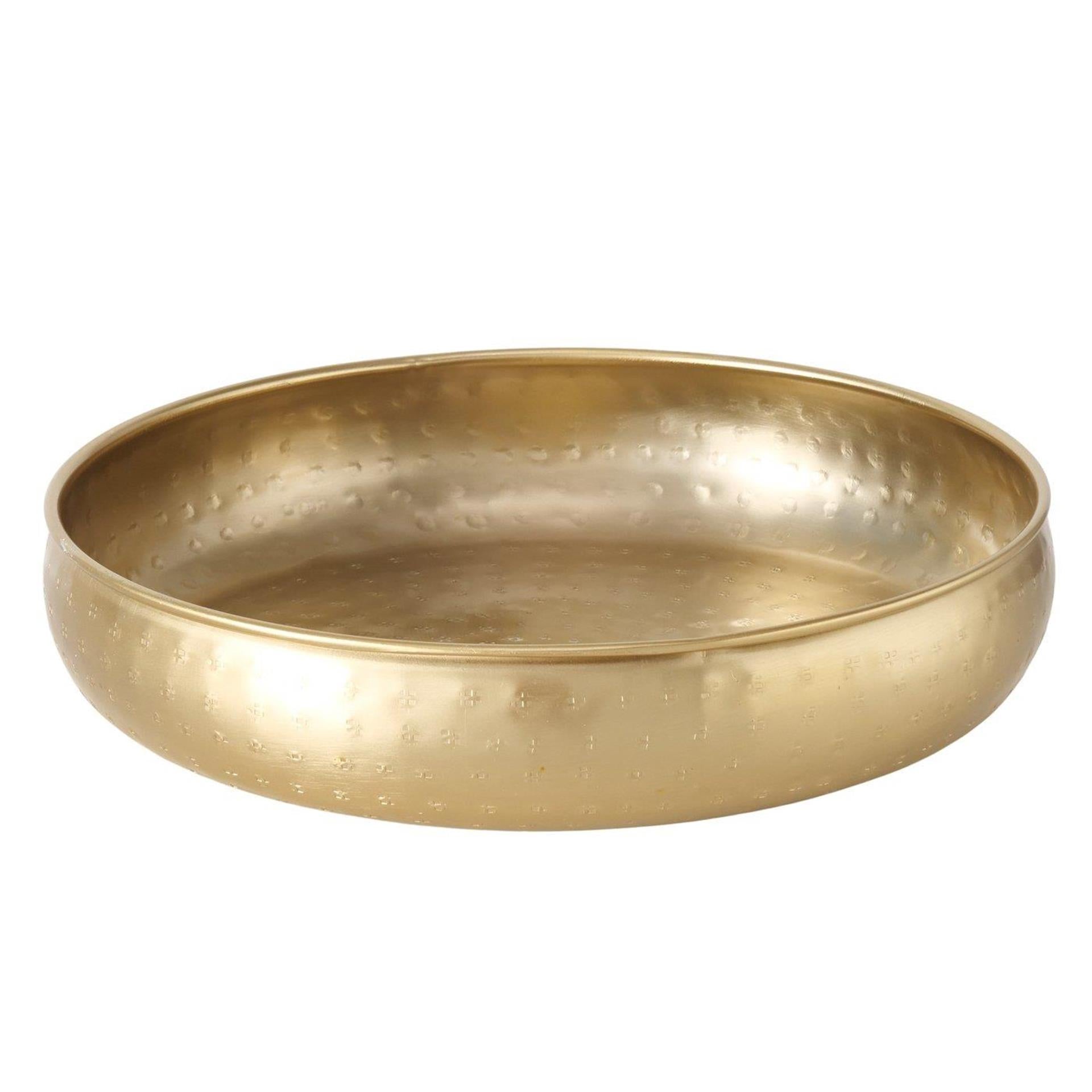 Boltze home schaal arietta goud ø30xh6,5cm