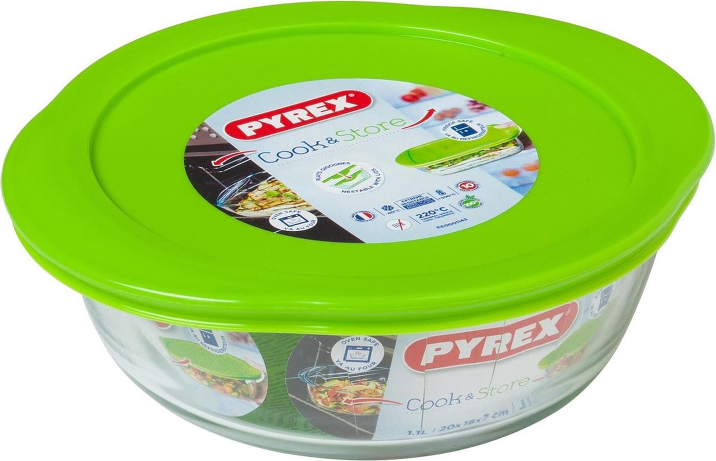 Piatto portaoggetti in Pyrex 350 ml 14x12x5 cm