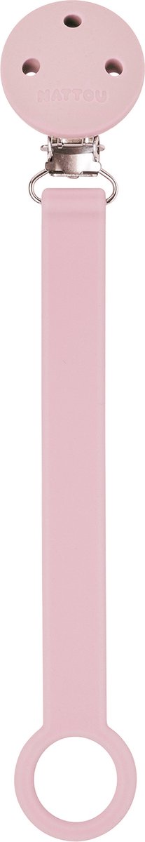 Nattou silicone - pacifier chain with universal attachment - 21 cm - pink