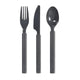 Set posate in plastica Duni 6 pezzi granito