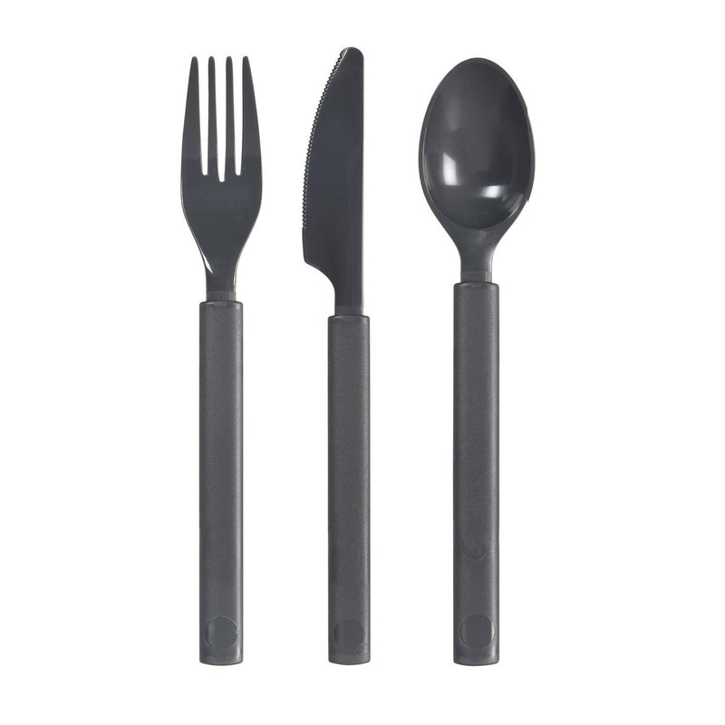 Set posate in plastica Duni 6 pezzi granito