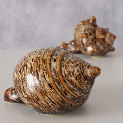 Boltze conchiglia decorativa per la casa in ceramica 10x5 cm