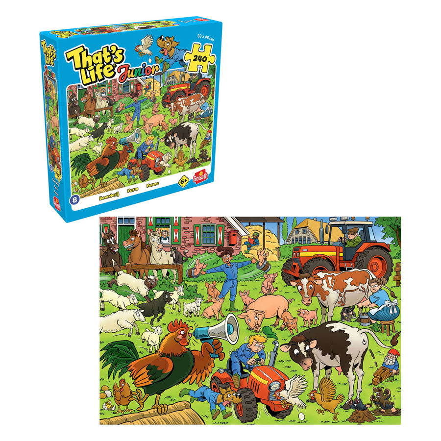 Rompecabezas de granja juvenil Goliath that's life - 240 piezas.