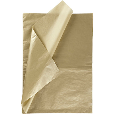 Papel de seda Creativ company, hoja 50x70 cm, 17 gr, dorado, 25 hojas 1 caja