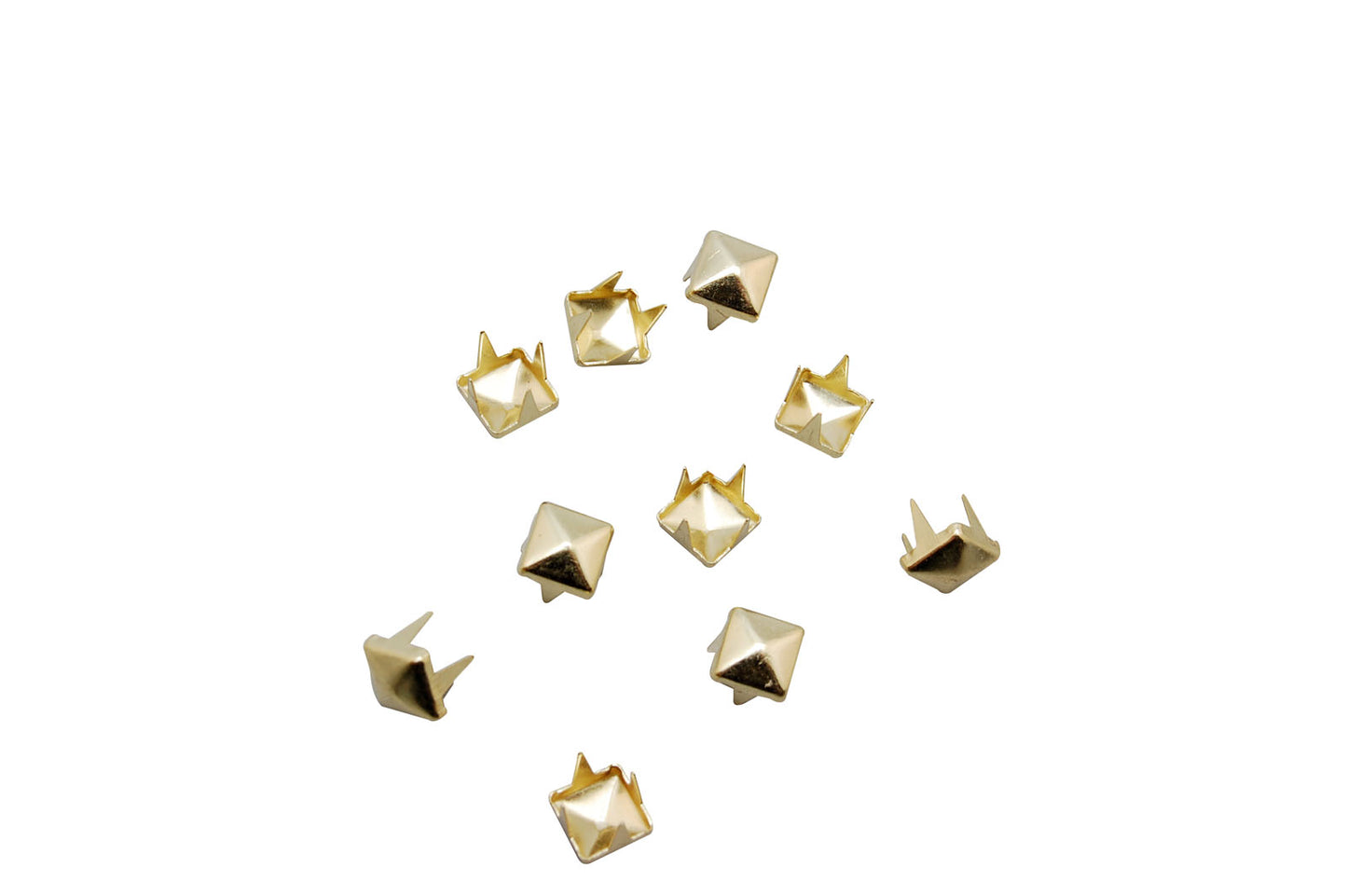 Vaessen creative • borchie quadrate da 6 mm 10 pezzi oro