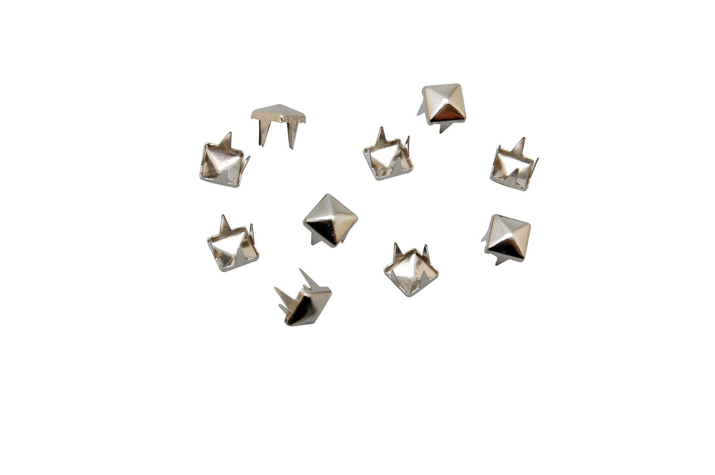 Vaessen creative • borchie quadrate 6 mm 10 pezzi argento
