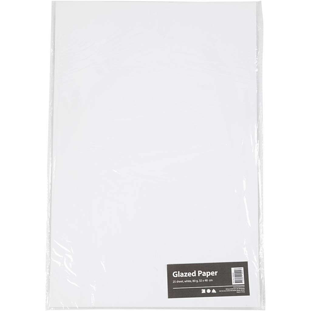 Carta patinata Creativ company, foglio 32x48 cm, 80 gr, bianco, 25 fogli 1 scatola