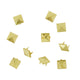 Vaessen creative • borchie quadrate da 12 mm 10 pezzi oro