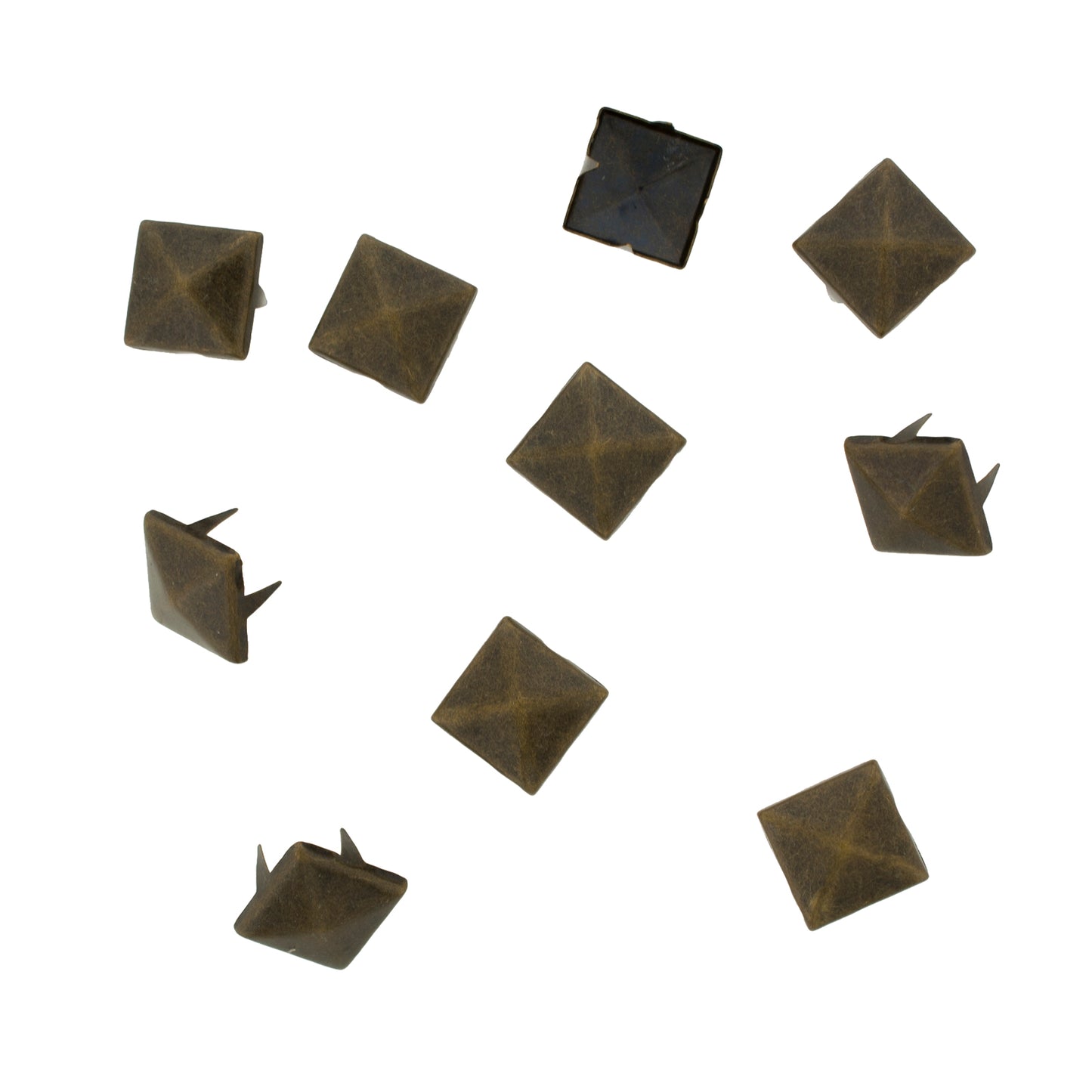 Vaessen creative • borchie quadrate 12x12mm 10pz bronzo