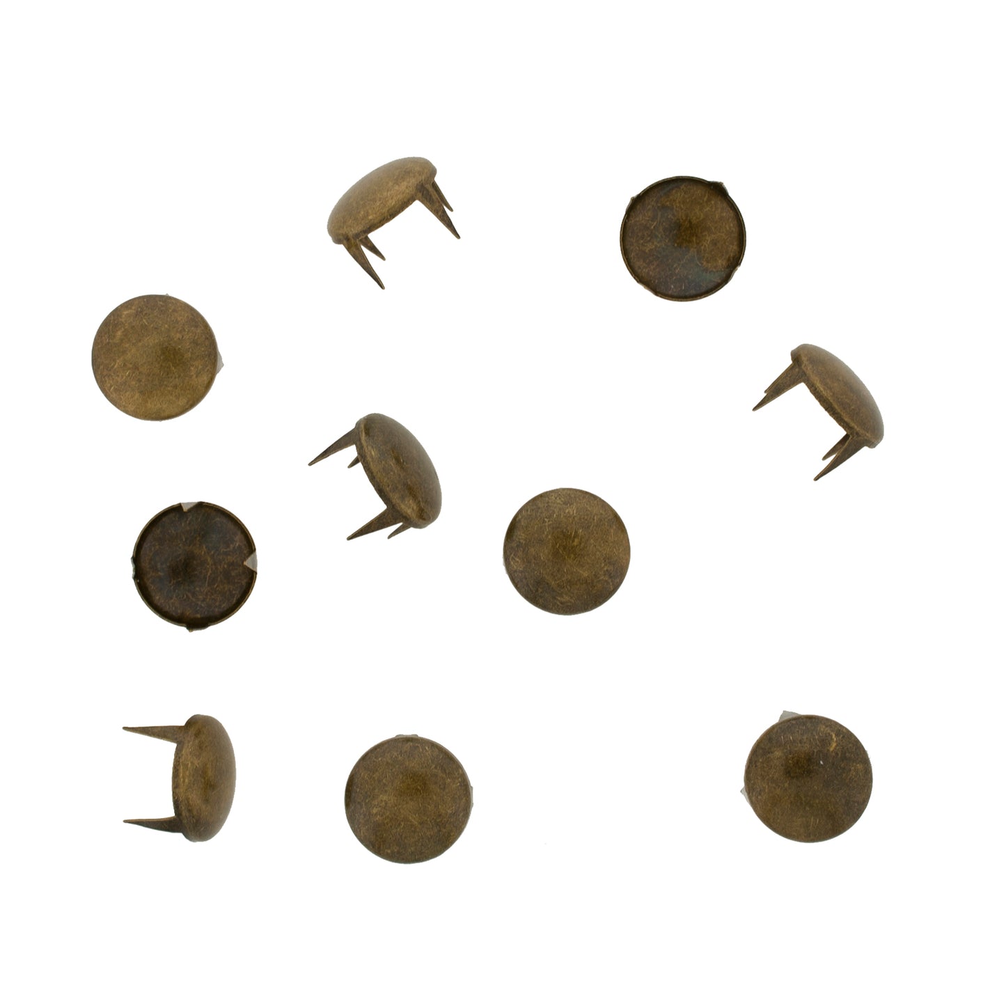 Vaessen creative • borchie rotonde 12 mm 10 pezzi bronzo
