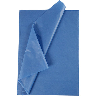 Carta velina Creative Company, foglio 50x70 cm, 17 gr, blu, 25 fogli 1 scatola