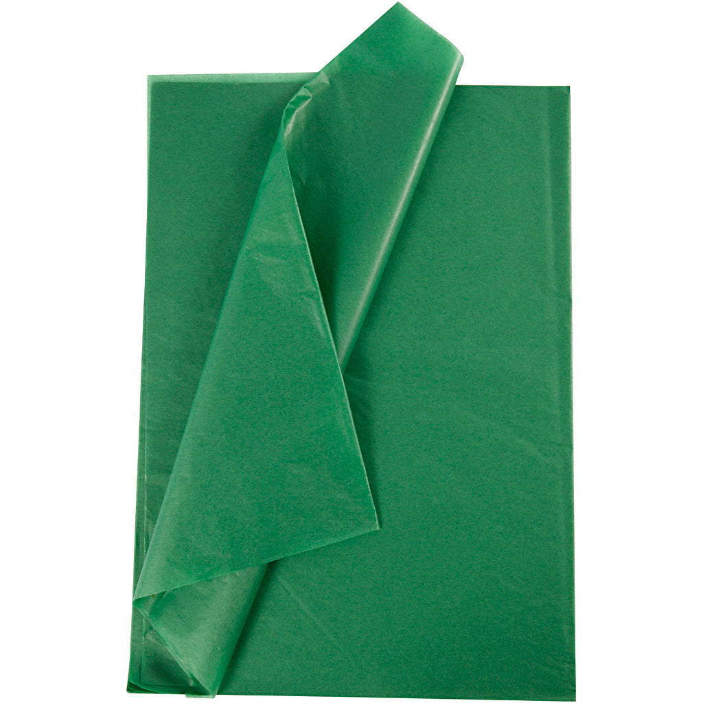 Tissuepapier, vel 50x70 cm, 17 gr, groen, 25 vel 1 doos