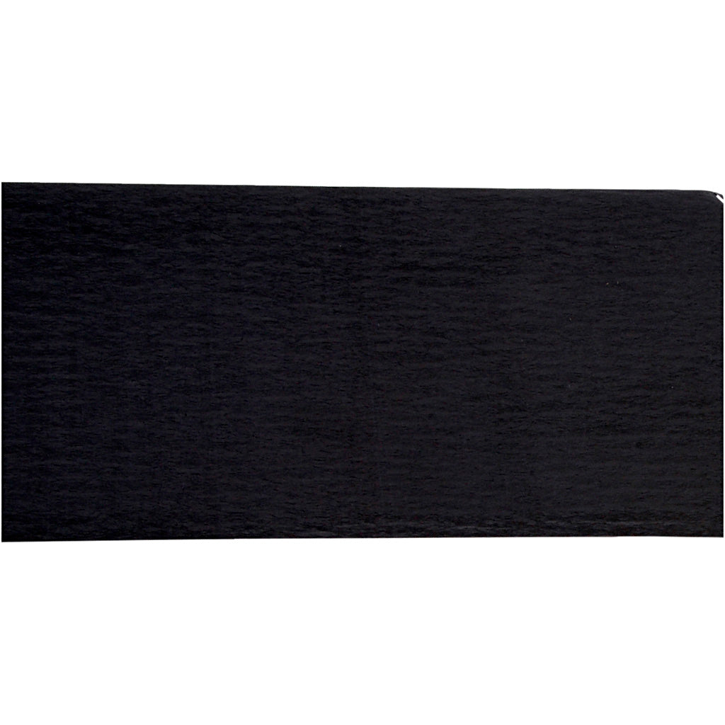 Creativ company papel crepé, hoja 50x250 cm, negro, 10 pliegues 1 caja