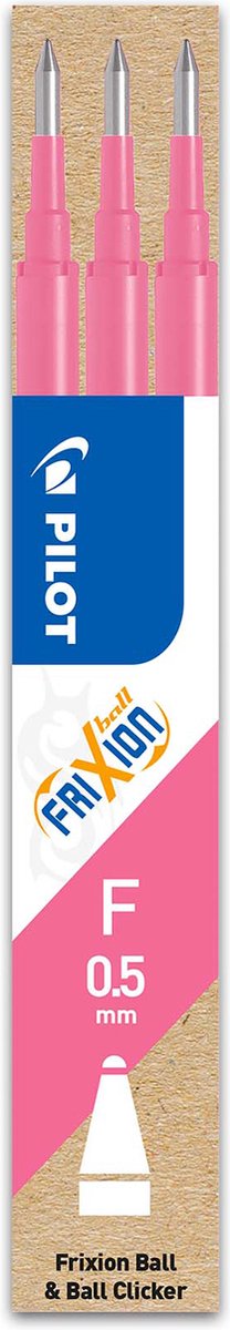 Juego de 3 pilotos - recambio frixion ball 0,5 - rosa - punta fina