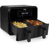 Princess 182068 double basket airfyer heteluchtfriteuse (zwart, 2x 4 liter)