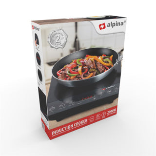 Alpina 1-Burner Inducción HOB 2000W Negro